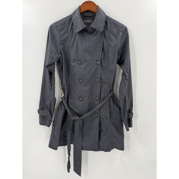 VINTAGE Horny Toad 100% Charcoal Gray 100% Nylon Trench Coat Size XSMALL EUC - Picture 5 of 12